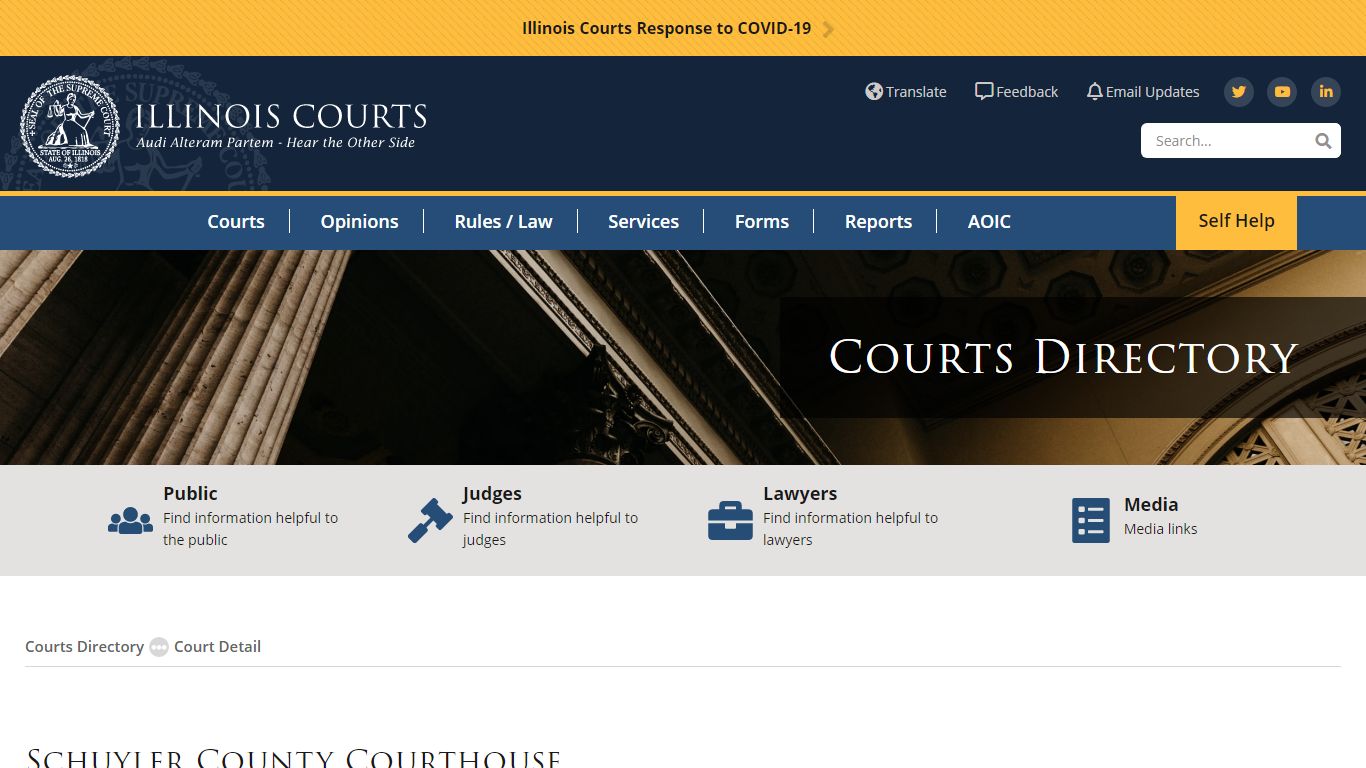 Schuyler County Courthouse - Administrative Office of the Illinois Courts